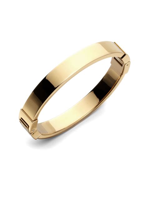 michael kors luxe goldtone crisscross hinged bangle bracelet|Michael Kors bracelet on sale.